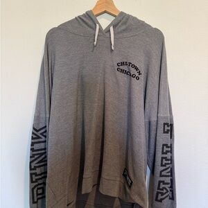 Gray PINK Victoria's Secret Hoodie ChiTown Chicago